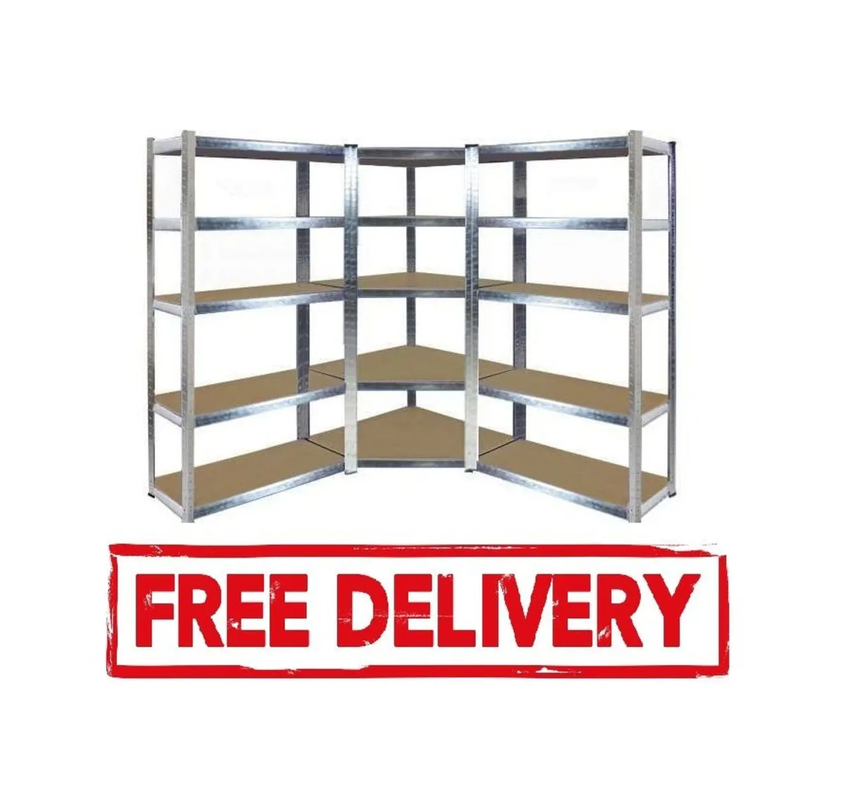 New 5 Tier Shelving Corner Kits Sheds Garages - Image 1
