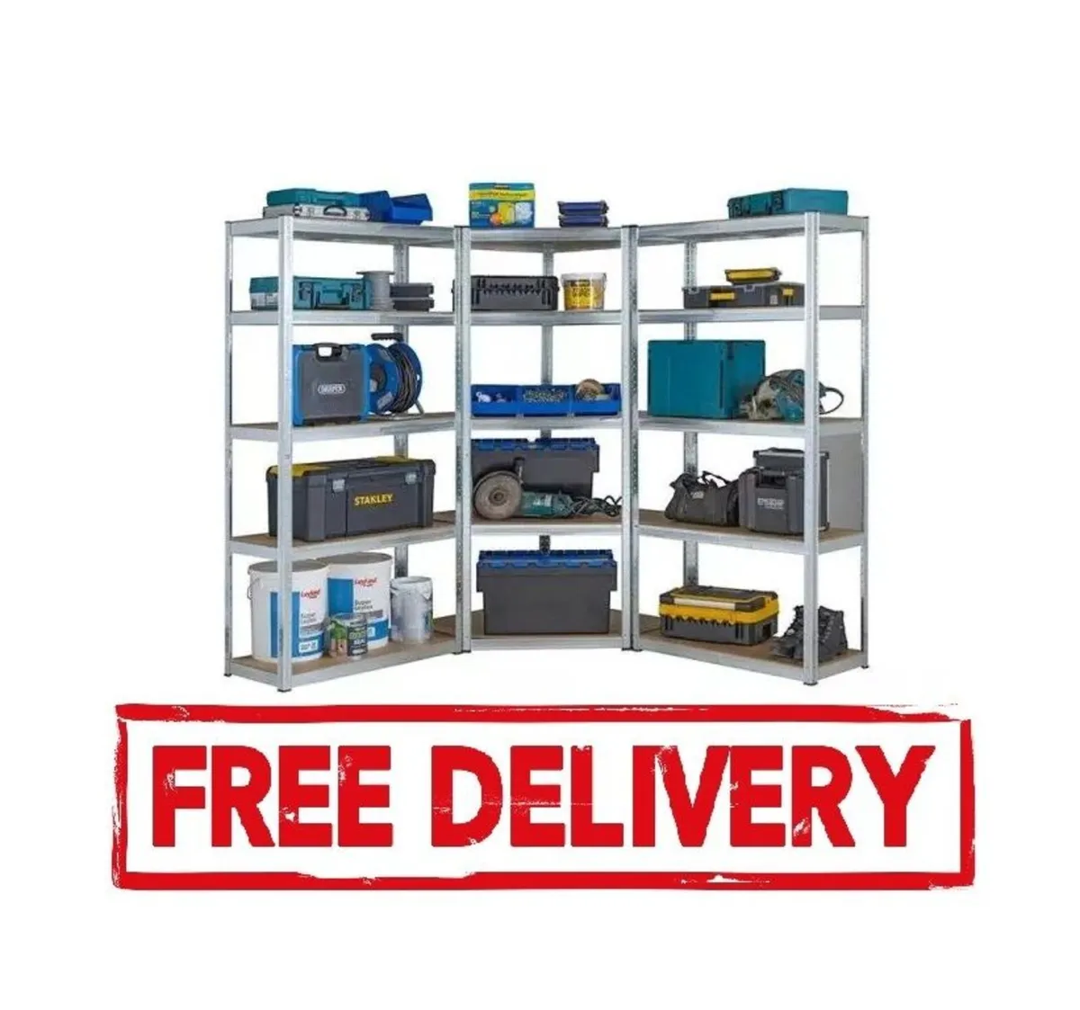 5 Tier Boltless Corner Shelving Racking Kits - Image 1