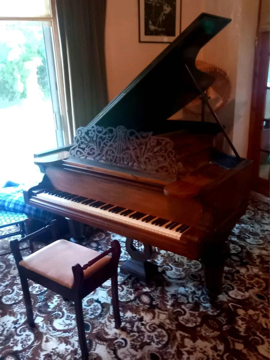 Schiedmayer baby grand piano, stool, v heavy - Image 1