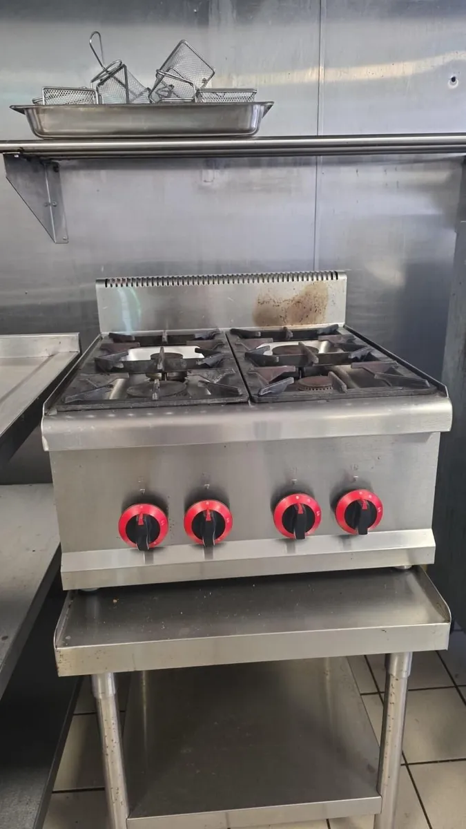 4 Burner - Commercial Gas Hob & Stand - Image 3