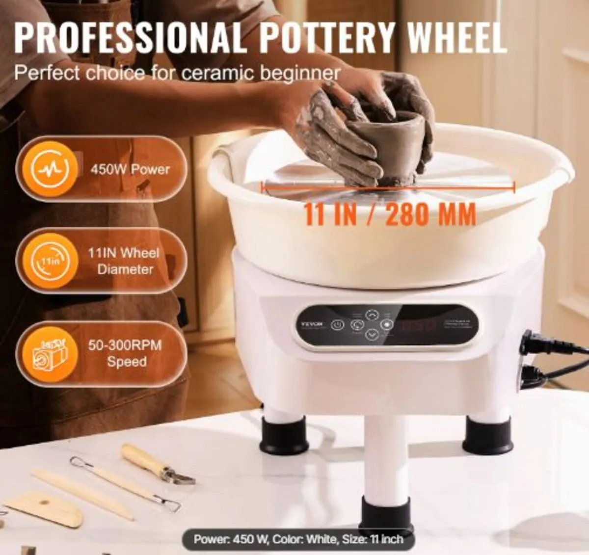 Pottery Wheel 27.9 cm Ceramic Wheel Foot Pedal - Image 2
