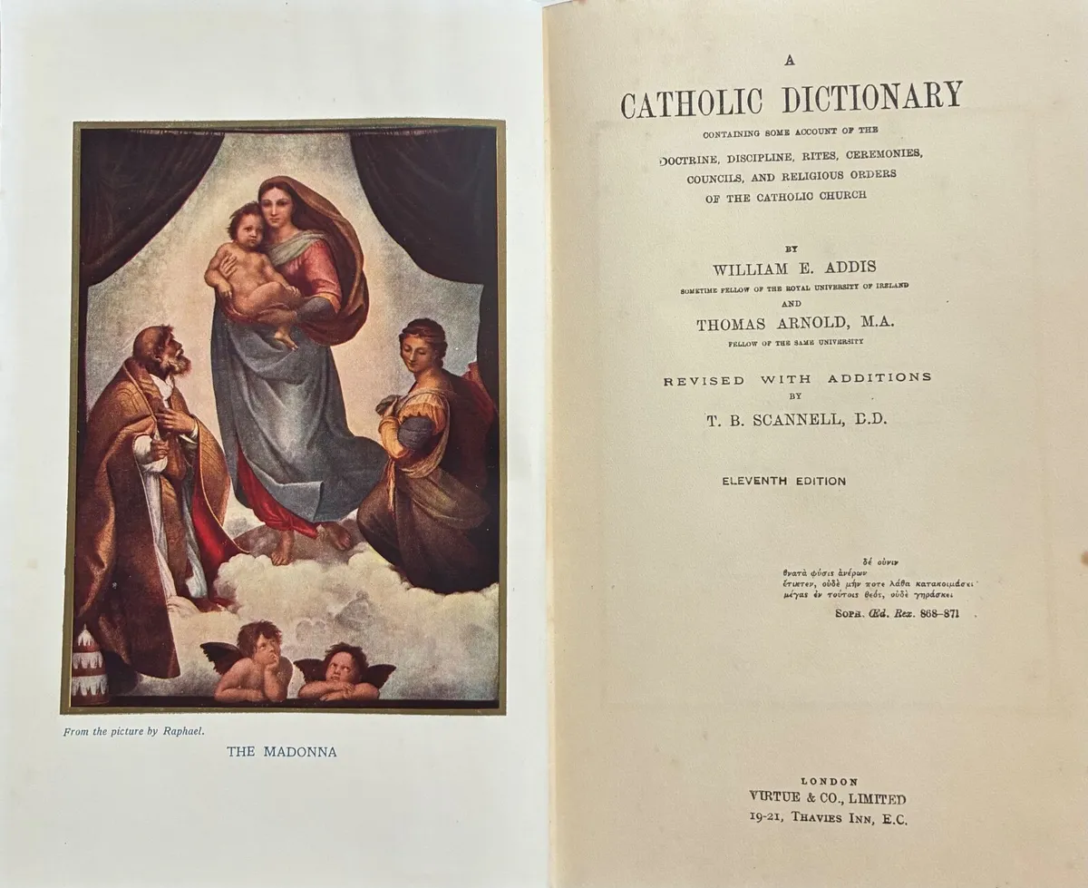 1928 Addis & Arnold’s Catholic Dictionary – 11th E - Image 4