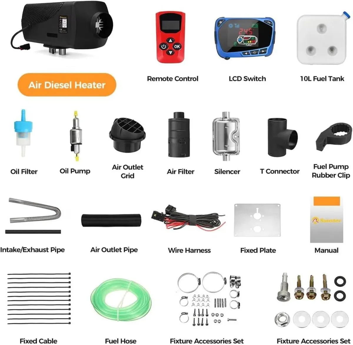 8KW 12V Diesel Parking Heater with Remote - Image 2