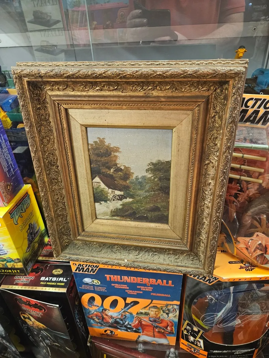 Vintage Picture Oil on Canvas - Image 1
