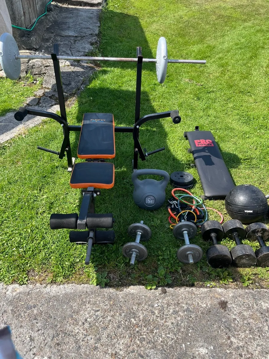 Home Gym Equipment Bundle – Weights, Bench, Squat - Image 2