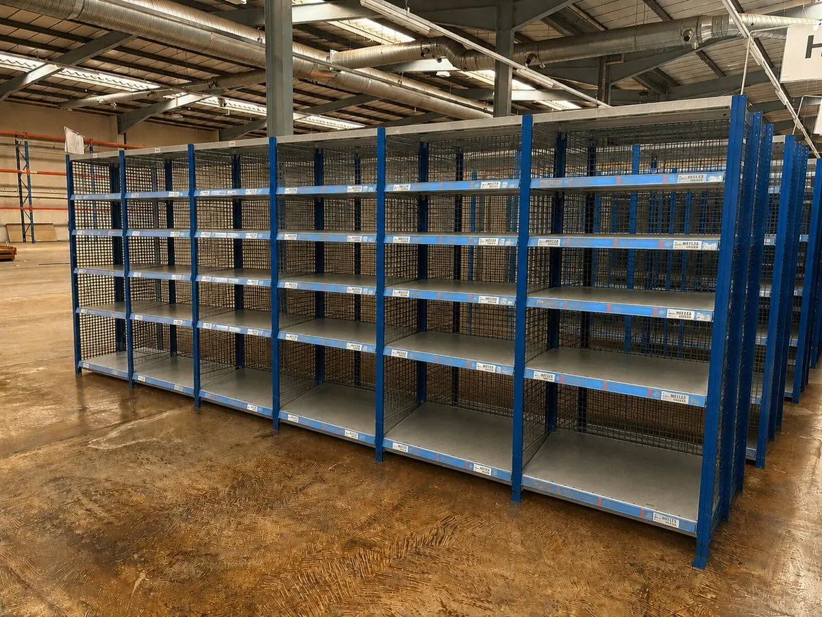 6 Bays Joined Used Shelving Heavy Duty All Metal - Image 1
