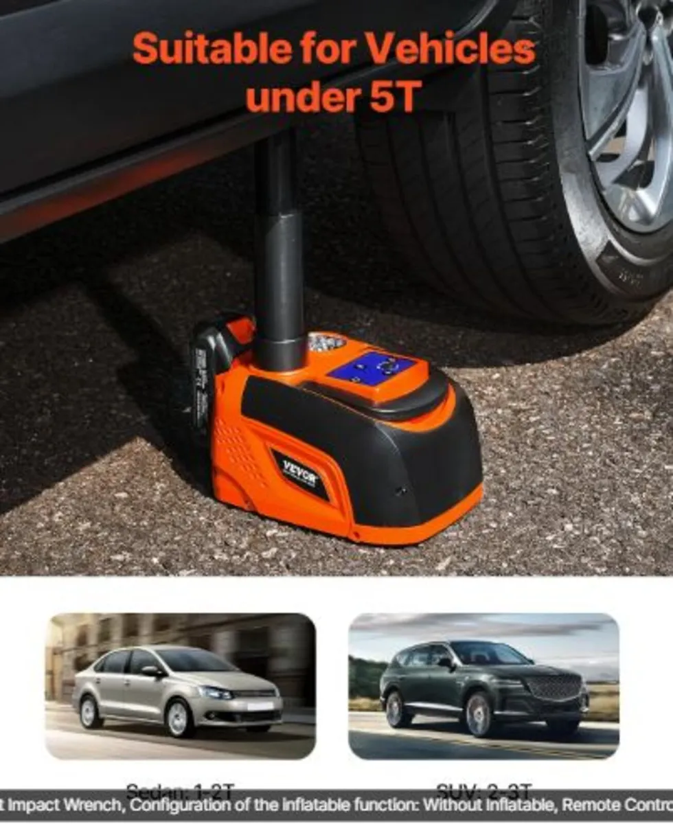 Electric Car Jack, 5 Tons /11000 lbs, Adjustable - Image 2