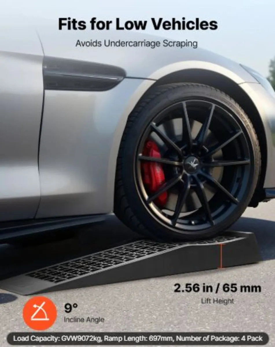 Car Ramps, 4 PCS 9072 kg GVW Capacity, 65 mm Lift - Image 2