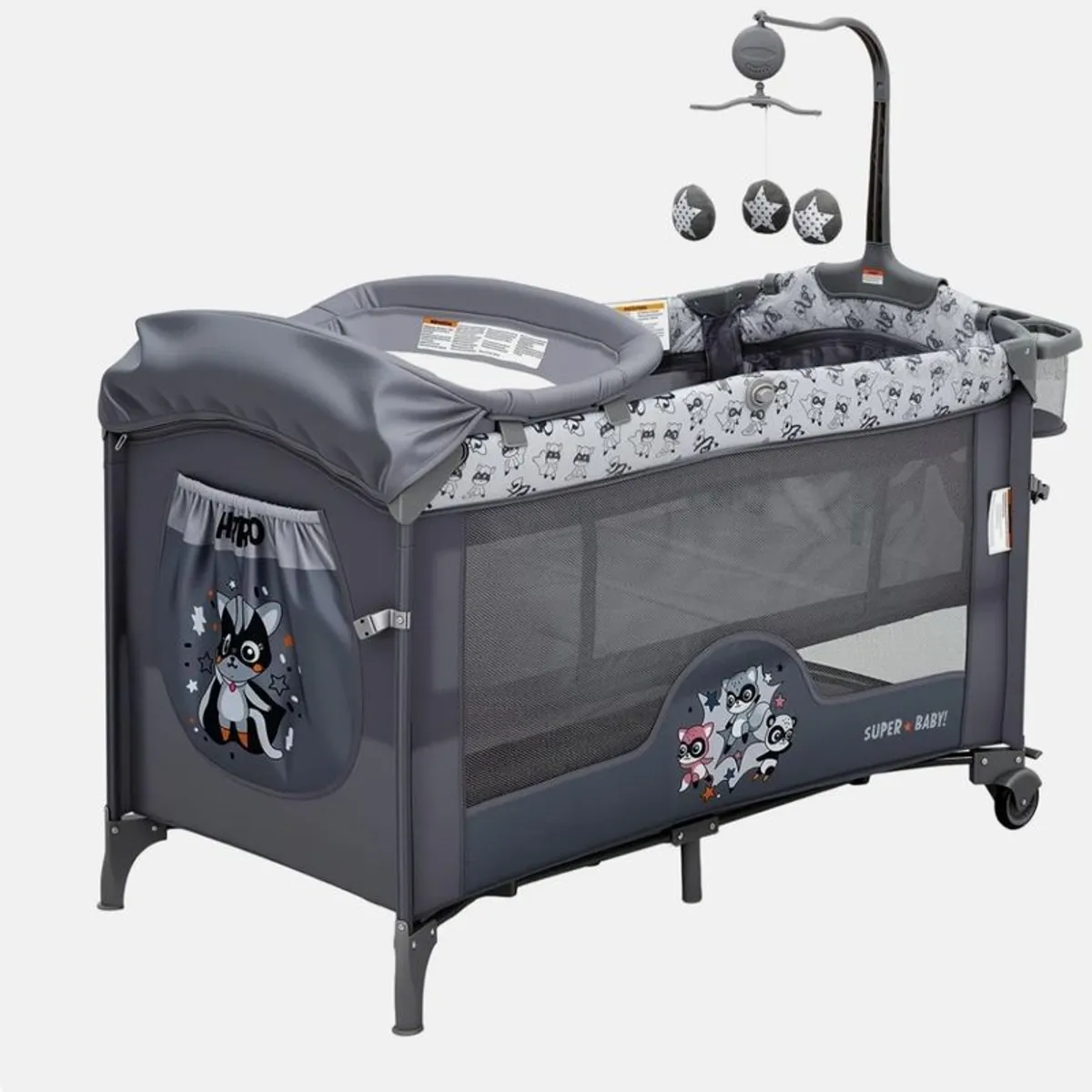 5 in 1 foldable travel cot/diaper changer/playhouse - Image 2