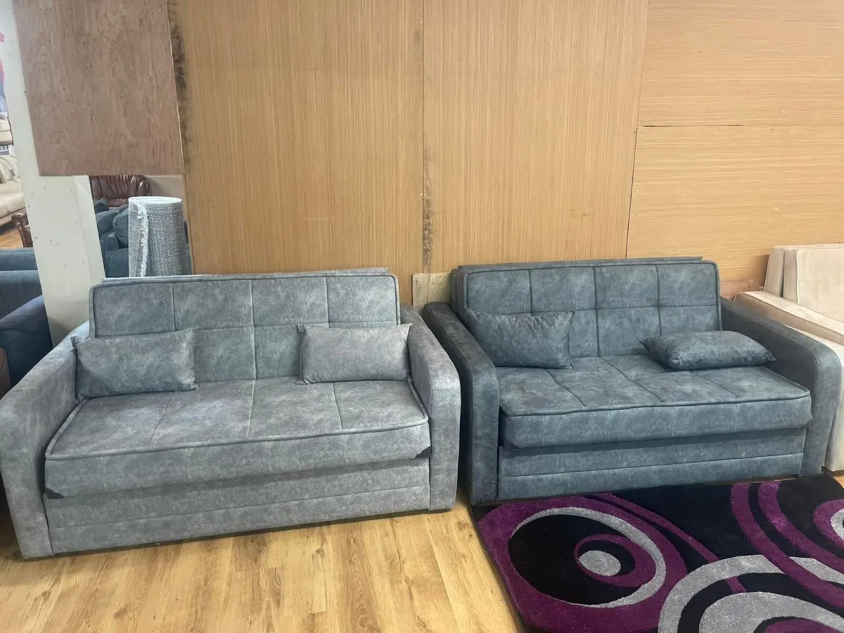 Daphne Dark Grey or Light Grey Pull Out Sofa Bed - Image 1