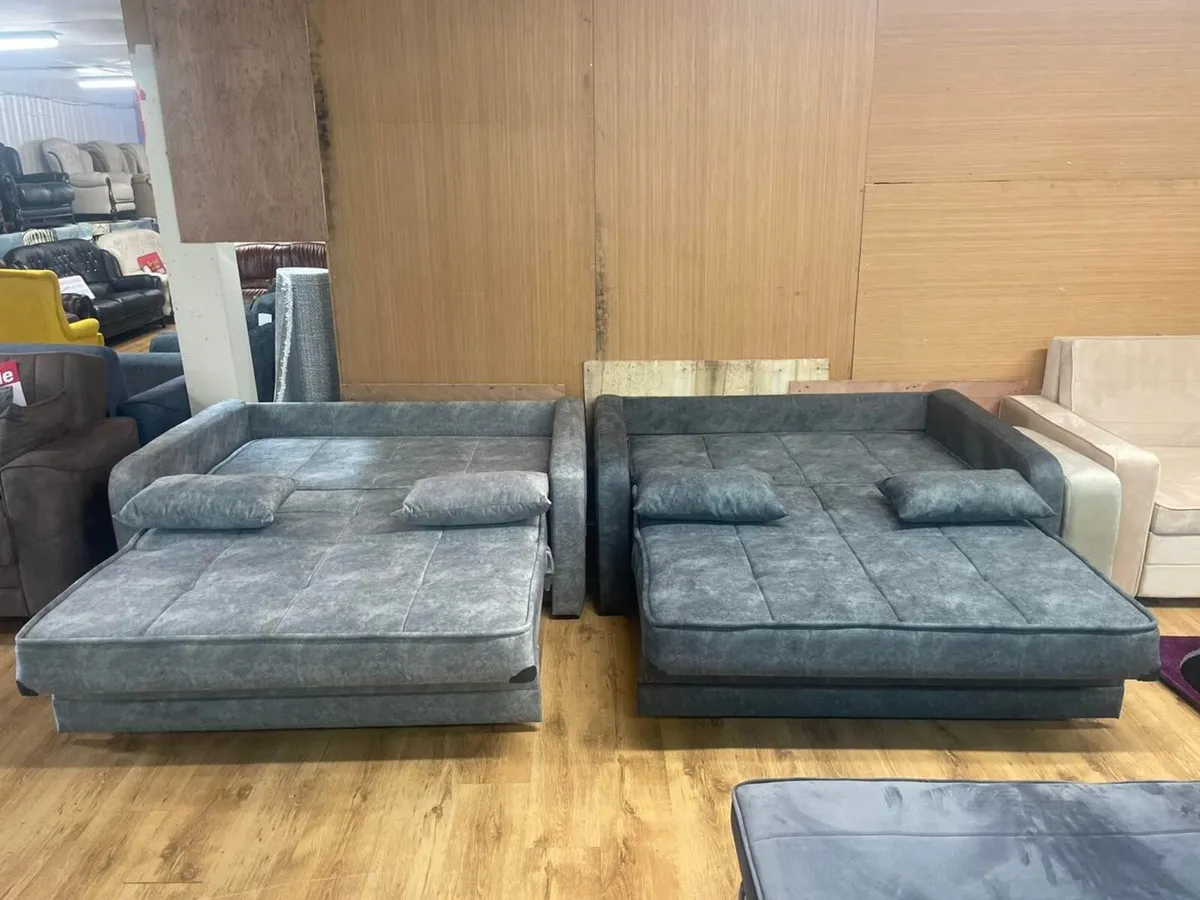 Daphne Dark Grey or Light Grey Pull Out Sofa Bed - Image 2