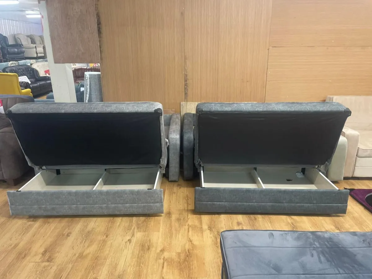 Daphne Dark Grey or Light Grey Pull Out Sofa Bed - Image 3