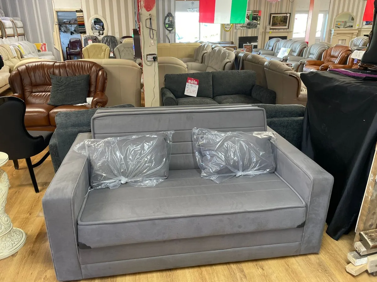 Daphne Dark Grey or Light Grey Pull Out Sofa Bed - Image 4