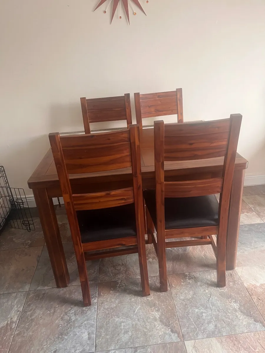 Mahogany table and 4 chairs - Image 4