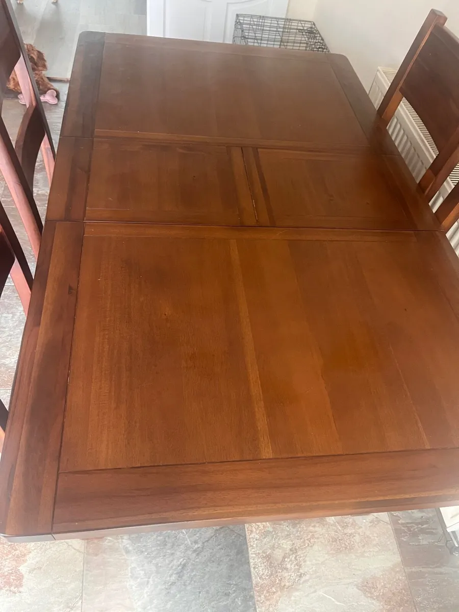 Mahogany table and 4 chairs - Image 2