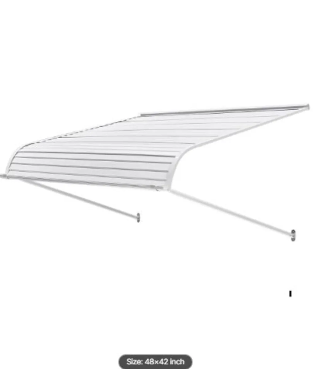 Aluminum Awning 48 x 42 in, Durable Window Awning - Image 1