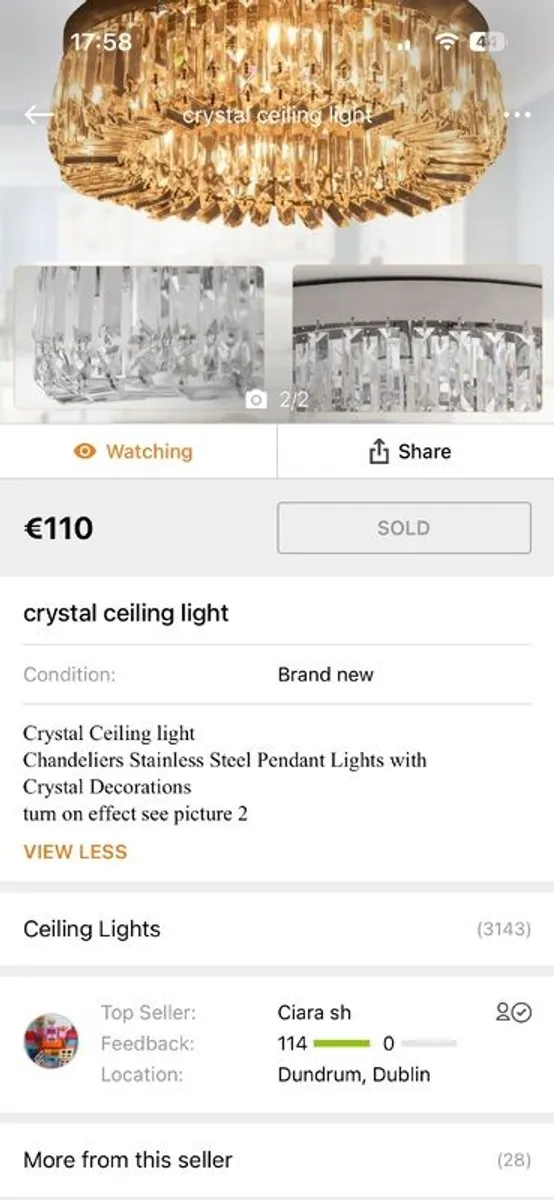 Crystal ceiling light - Image 2
