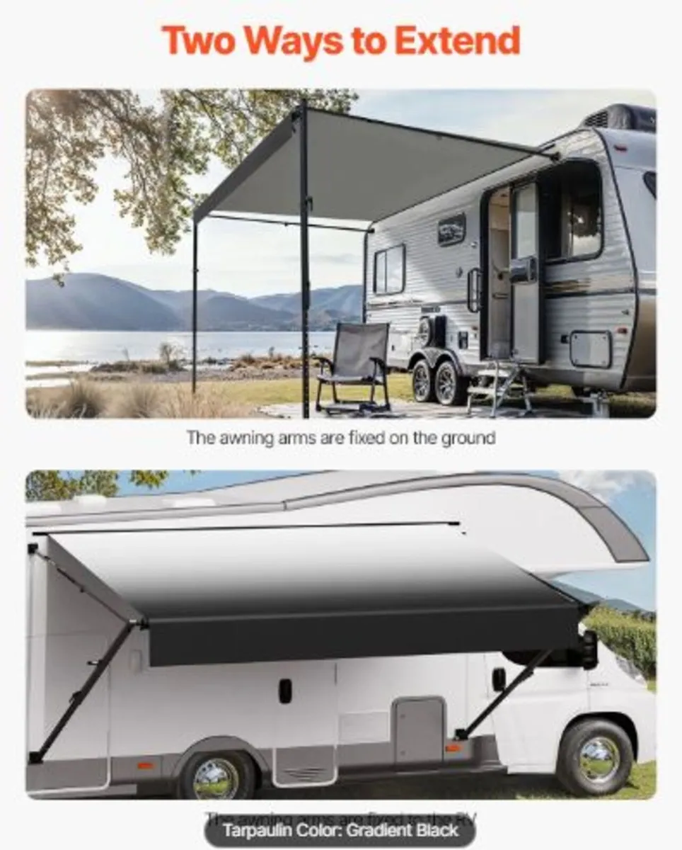 Manual RV Awning Complete Kit, 20' Retractable - Image 2