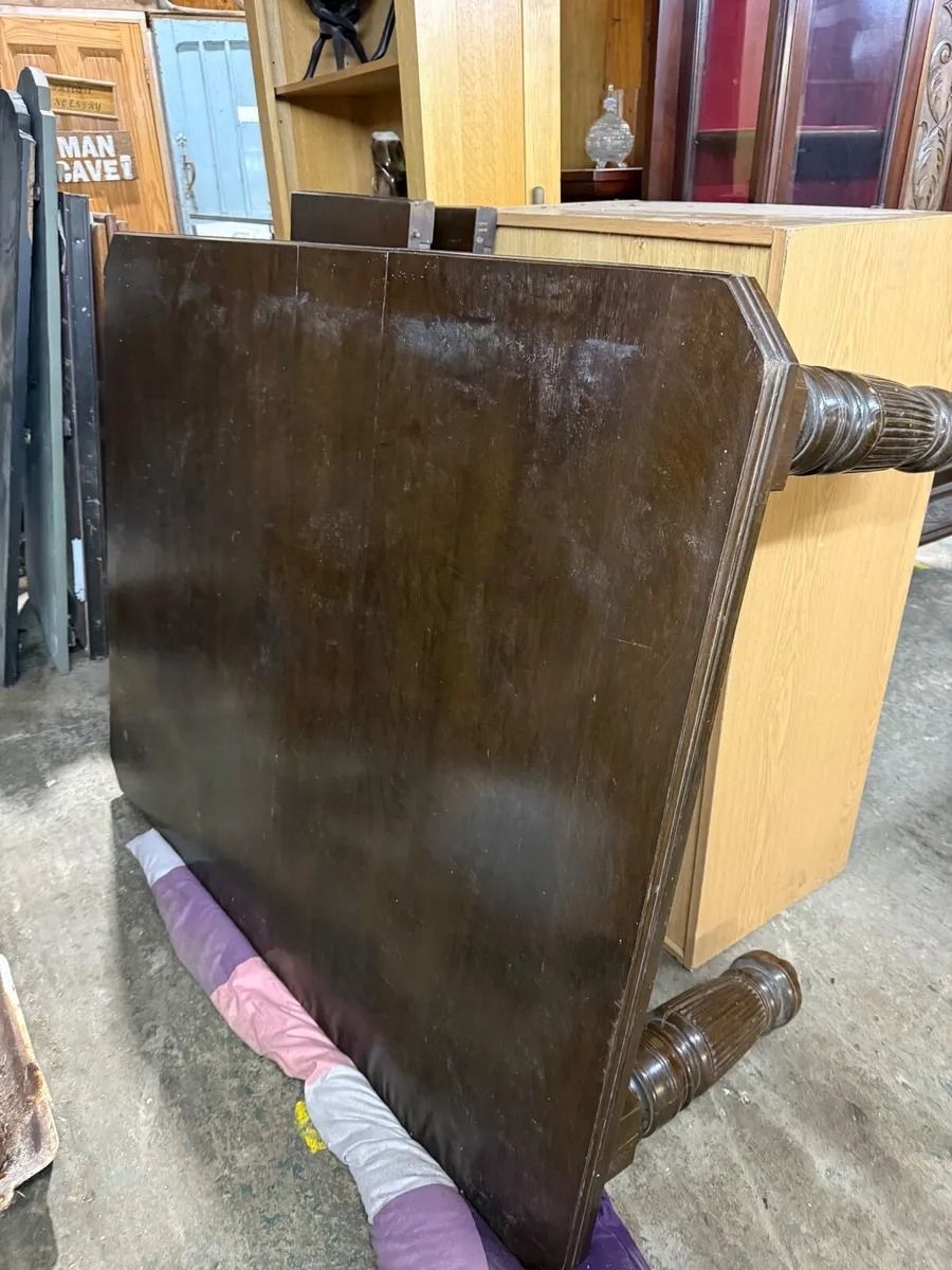 Extra large  antique dark wood extending table. - Image 1