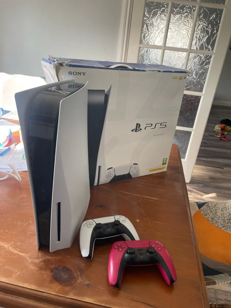 PS5- Disc Edition (with spare controller) - Image 1