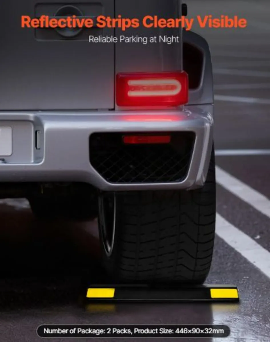 Parking Stopper, 446 mm 2 Pcs Heavy Duty Parking - Image 3