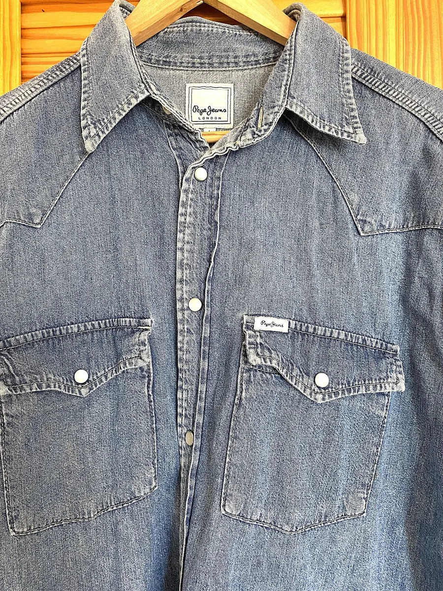 Vintage Cowboy Denim with stud buttons - Image 4