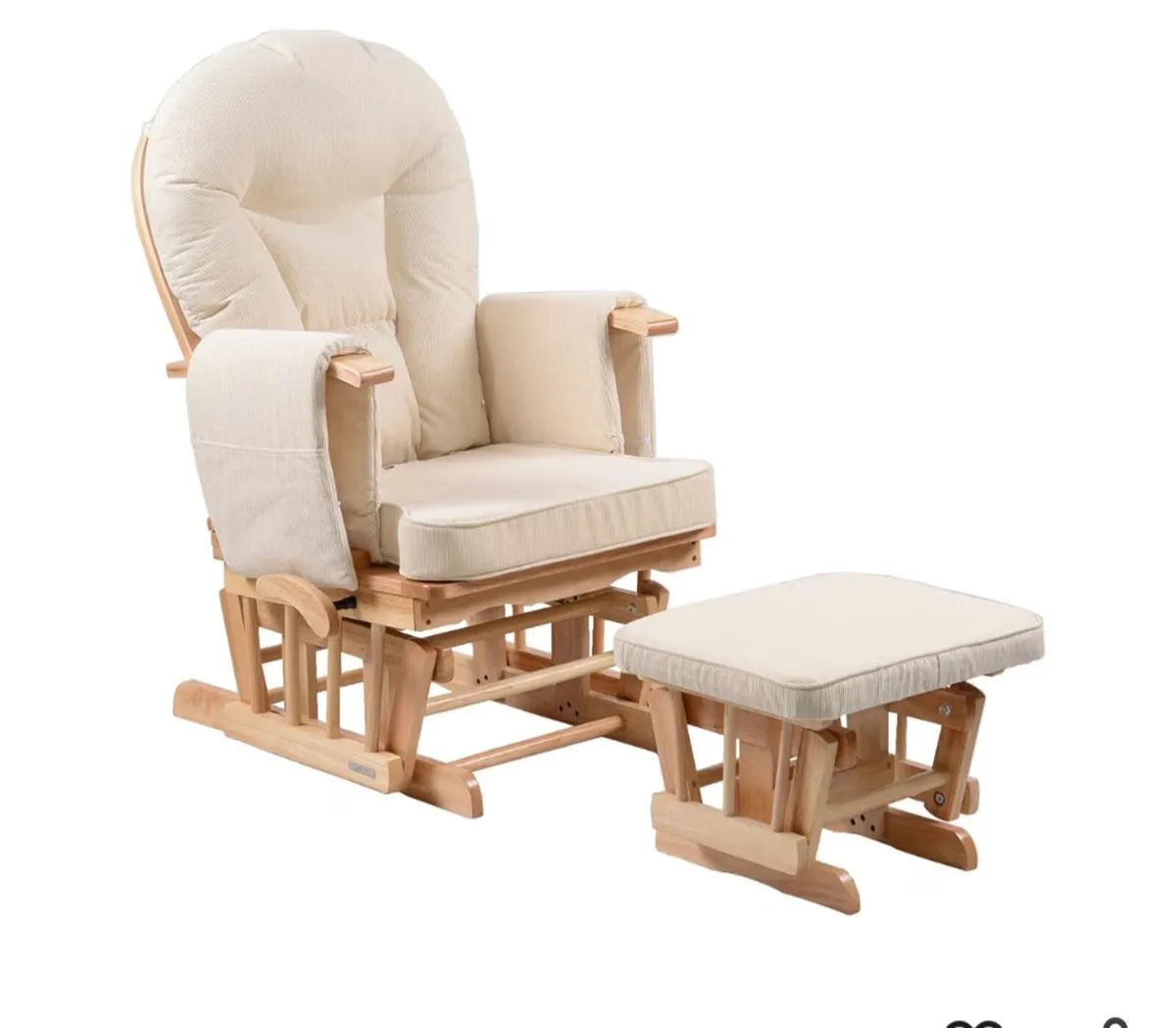 Sereno nursery gliding chair with foot stool - Image 1