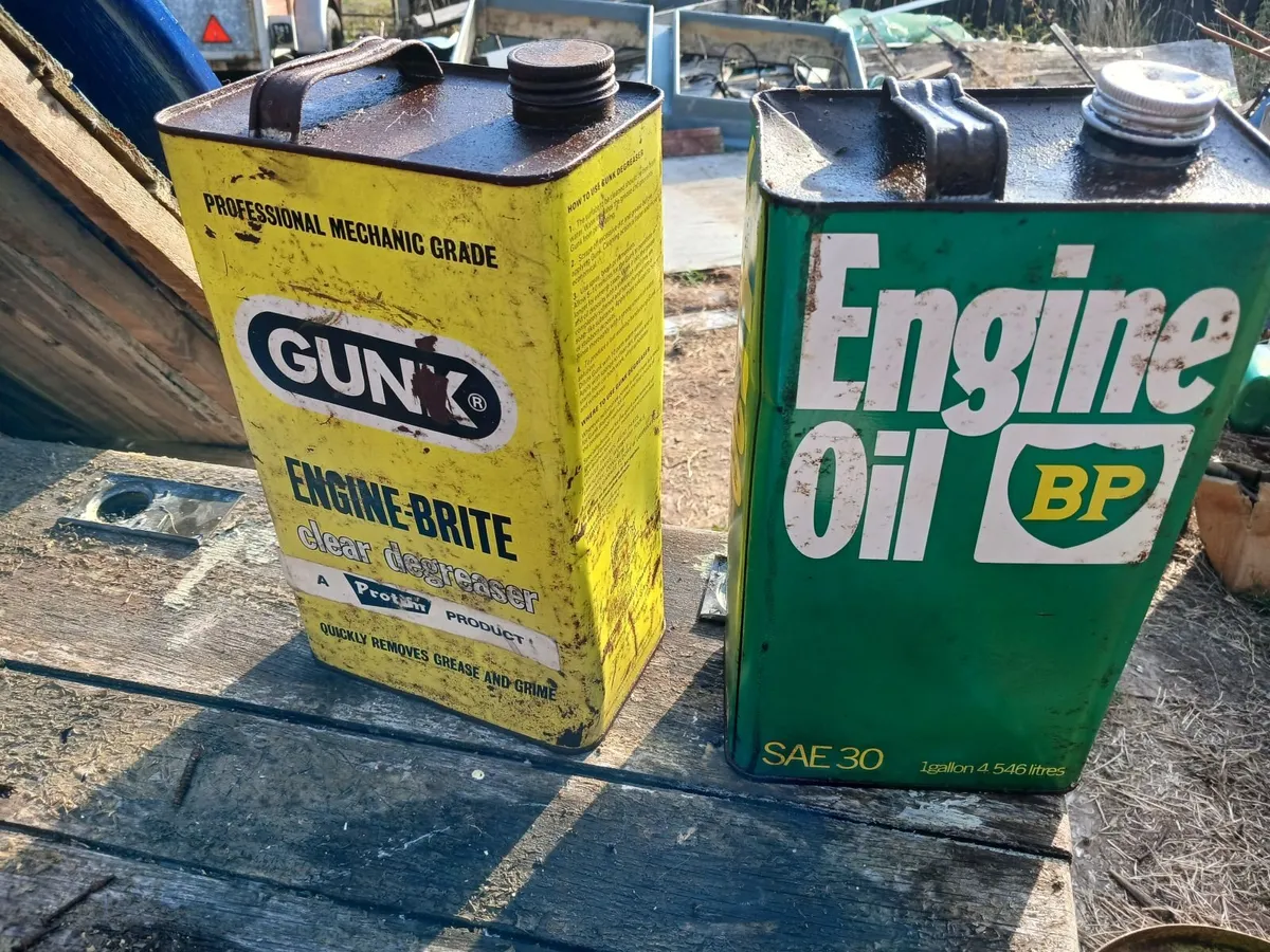 Vintage Canisters BP ,& Gunk . - Image 1