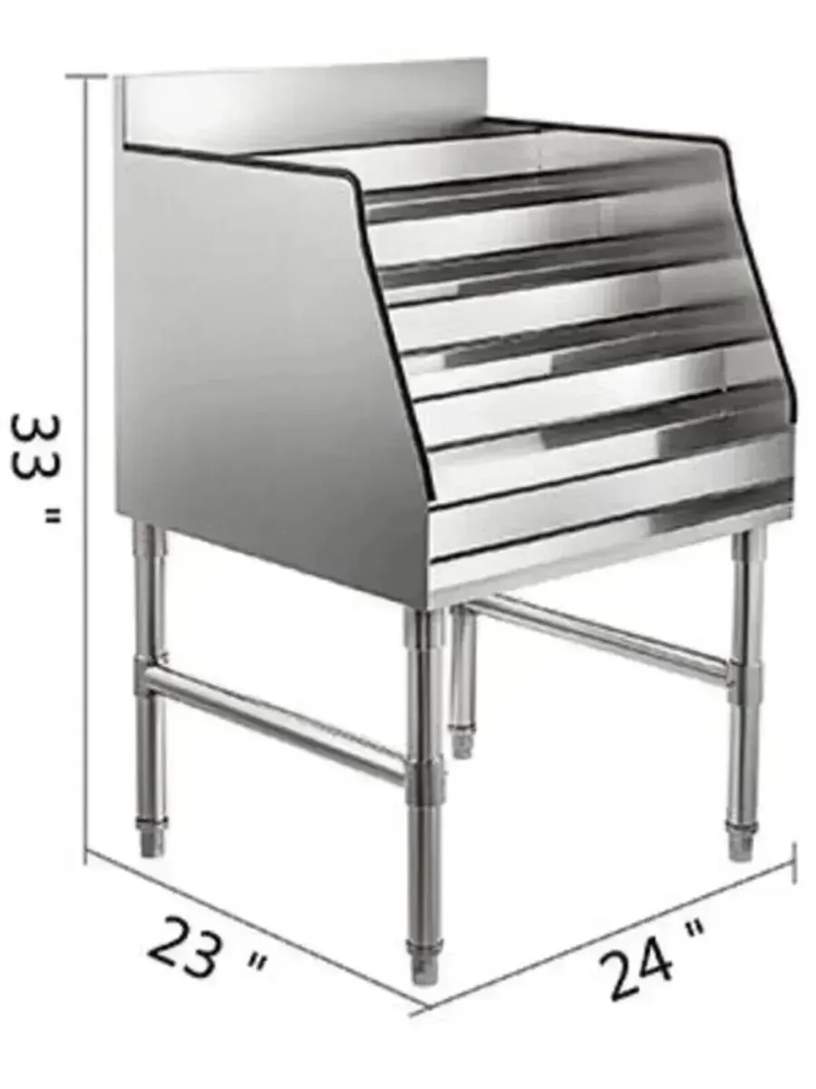 24in Wine Rack 5 Tier Stainless Steel Storage - Image 4