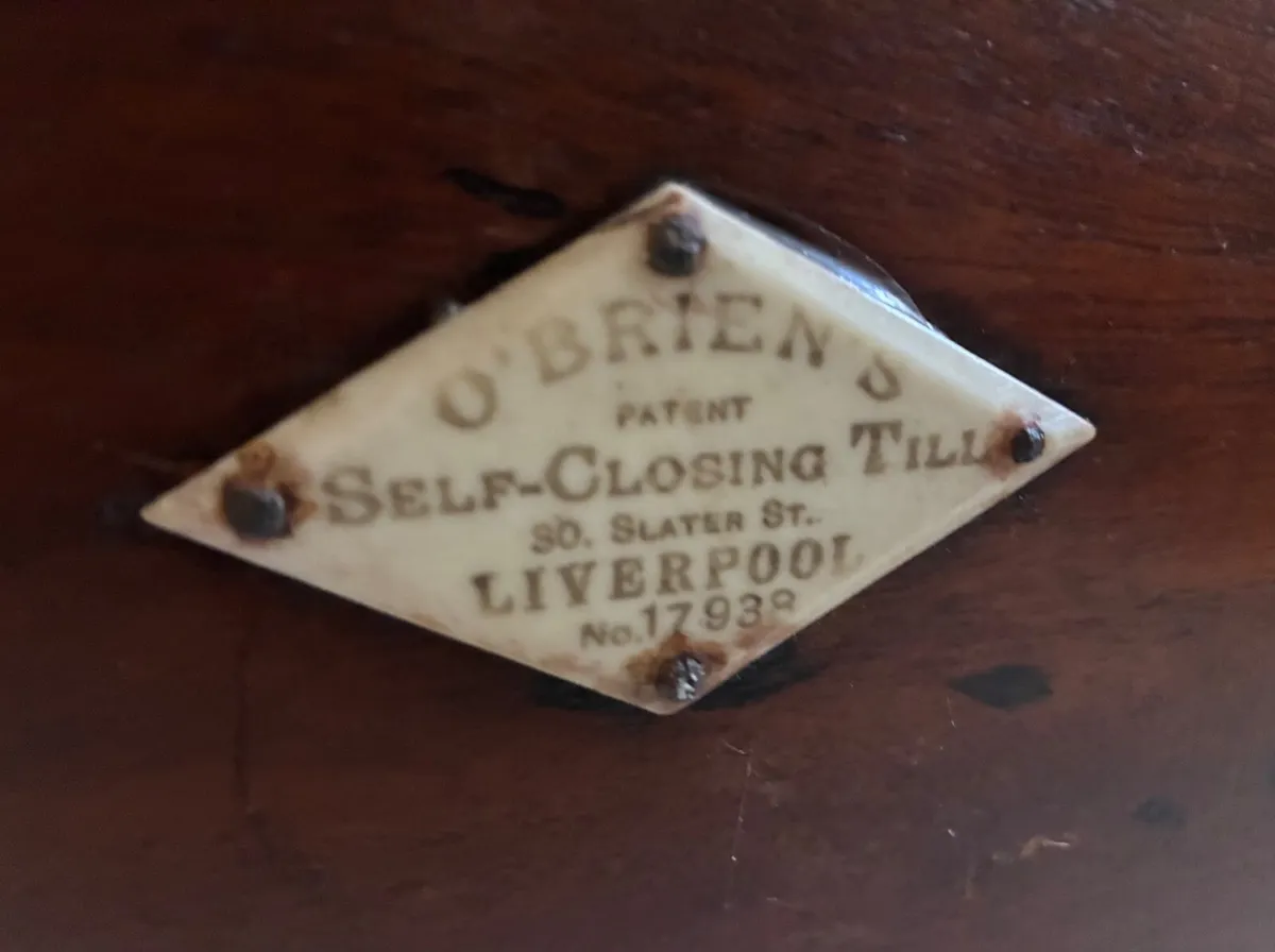 Antique Mahogany Shop Till / Cash Register - Image 4