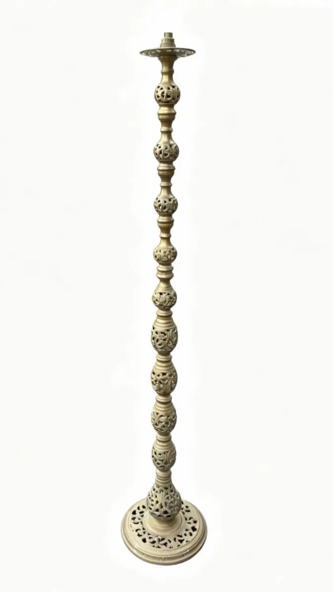 Vintage Brass Standing Lamp - Image 1