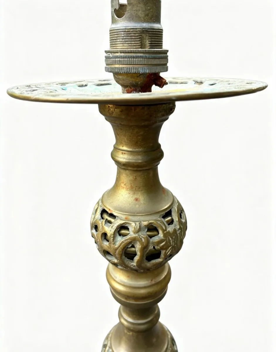Vintage Brass Standing Lamp - Image 2