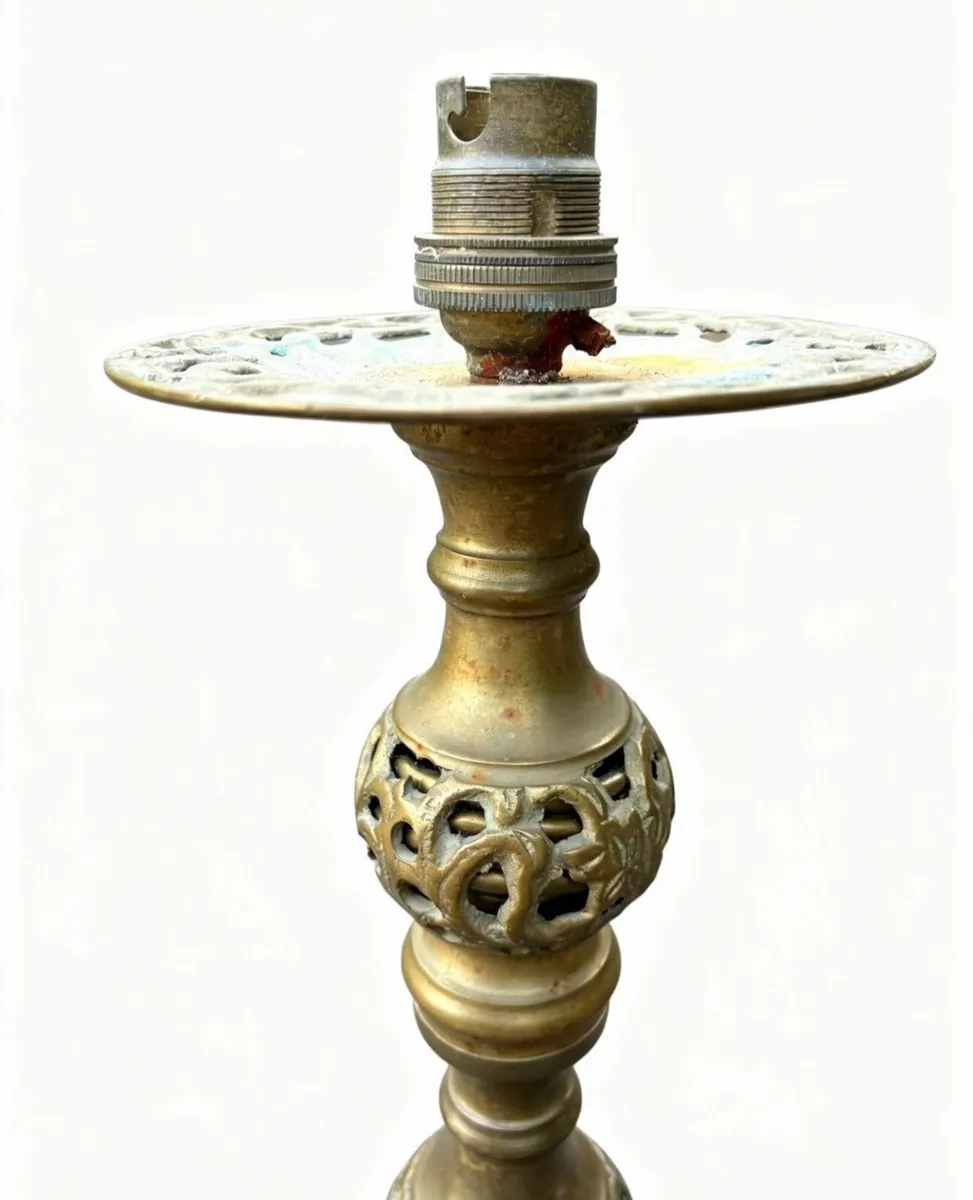 Vintage Brass Standing Lamp - Image 4