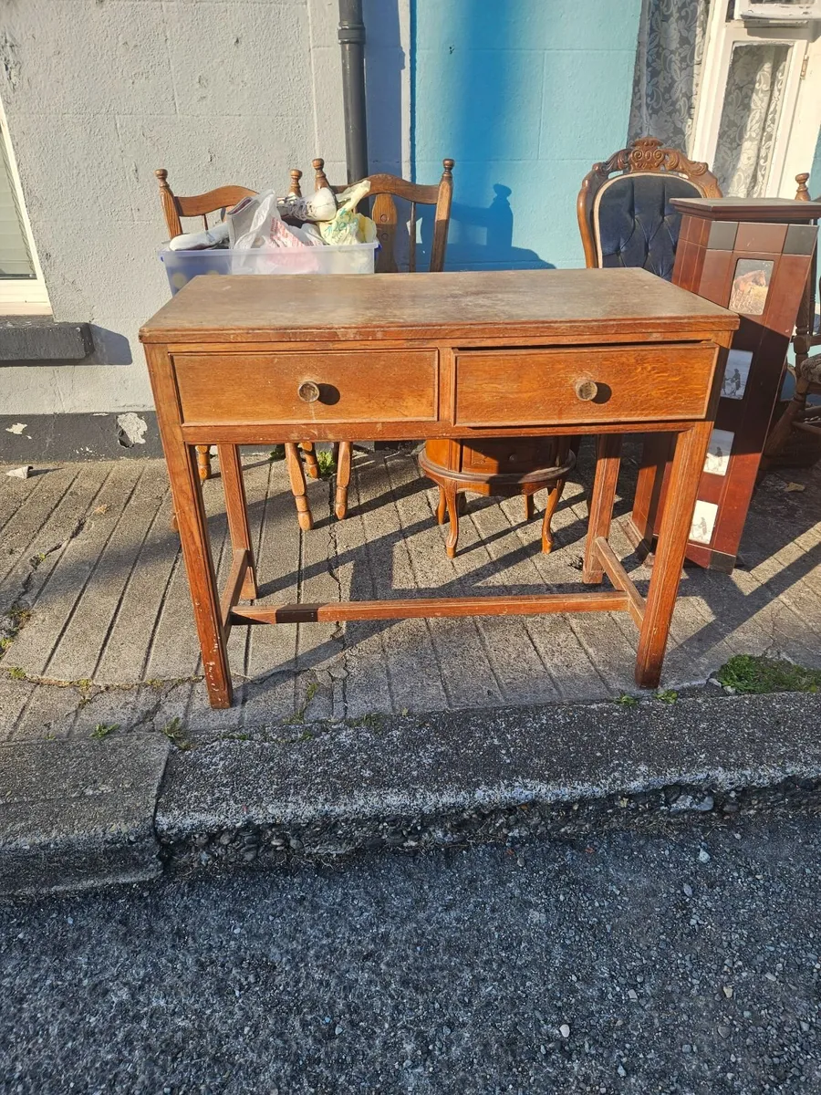 Vintage Sideboard Hall Table - Image 4