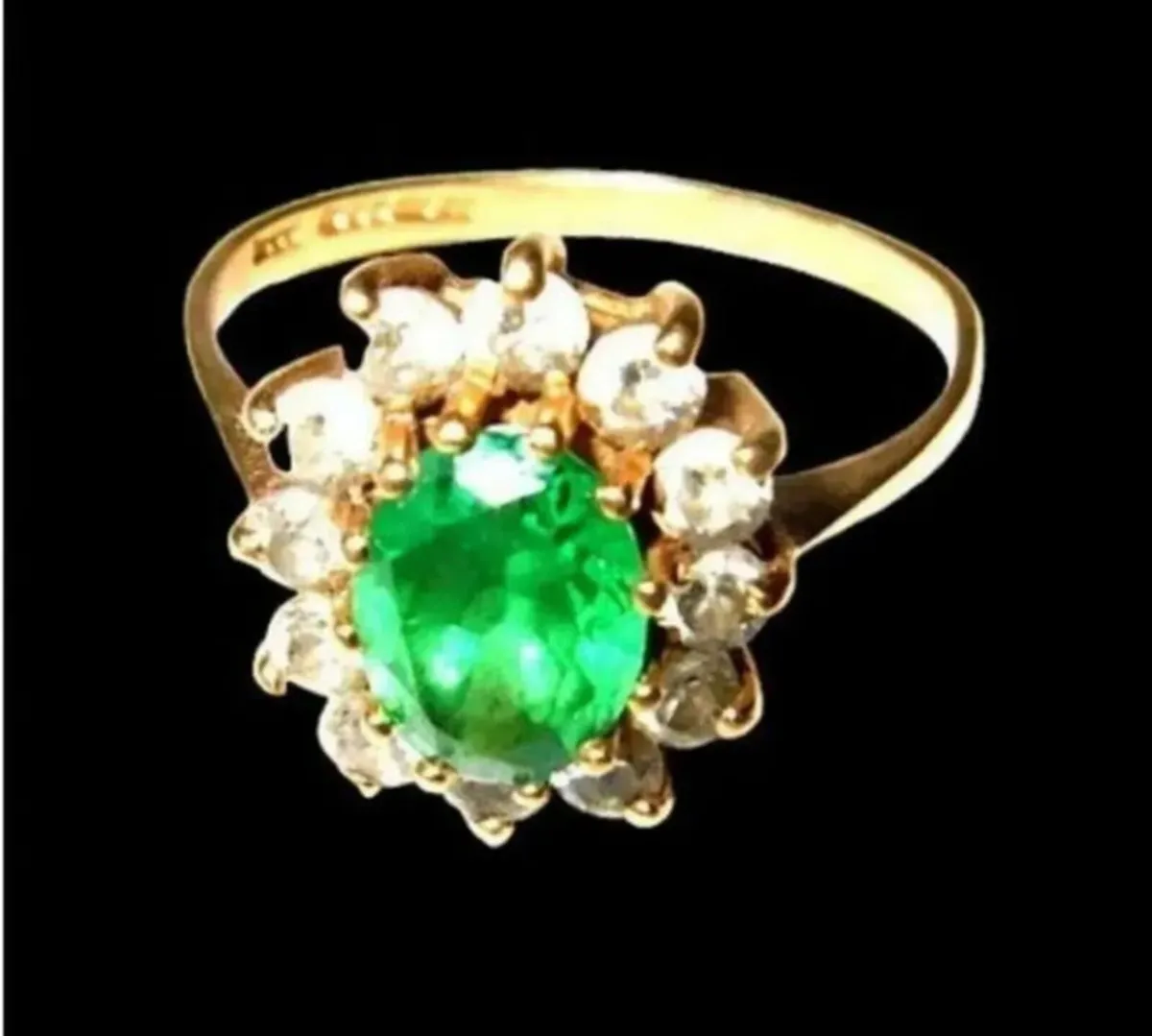 Vintage Hallmarked 14ct Gold Cluster - Image 3