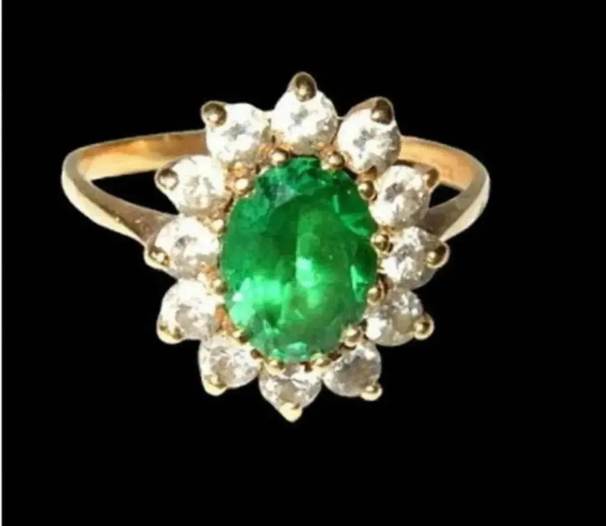 Vintage Hallmarked 14ct Gold Cluster - Image 1