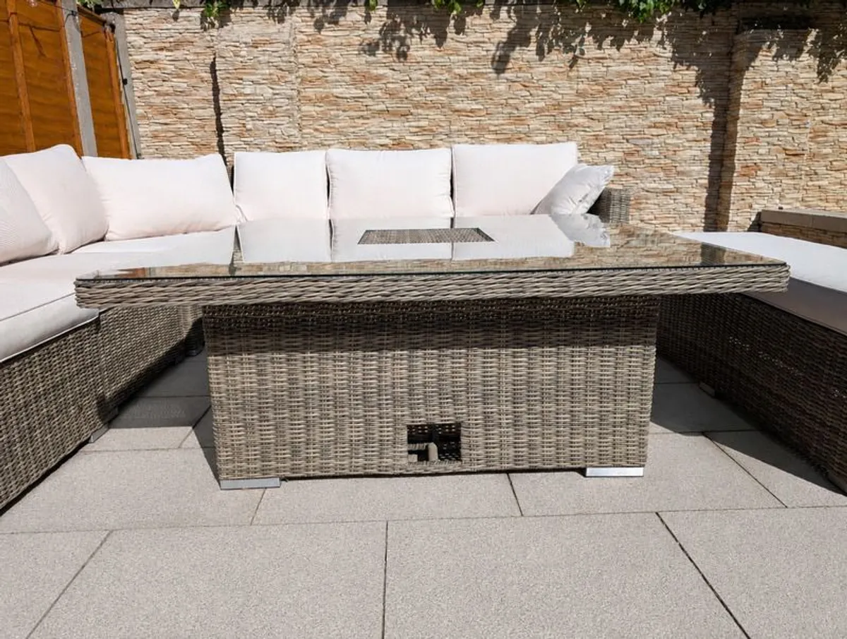 XL Rathwood Outdoor Gargen Corner Sofa Dining Set - Image 3