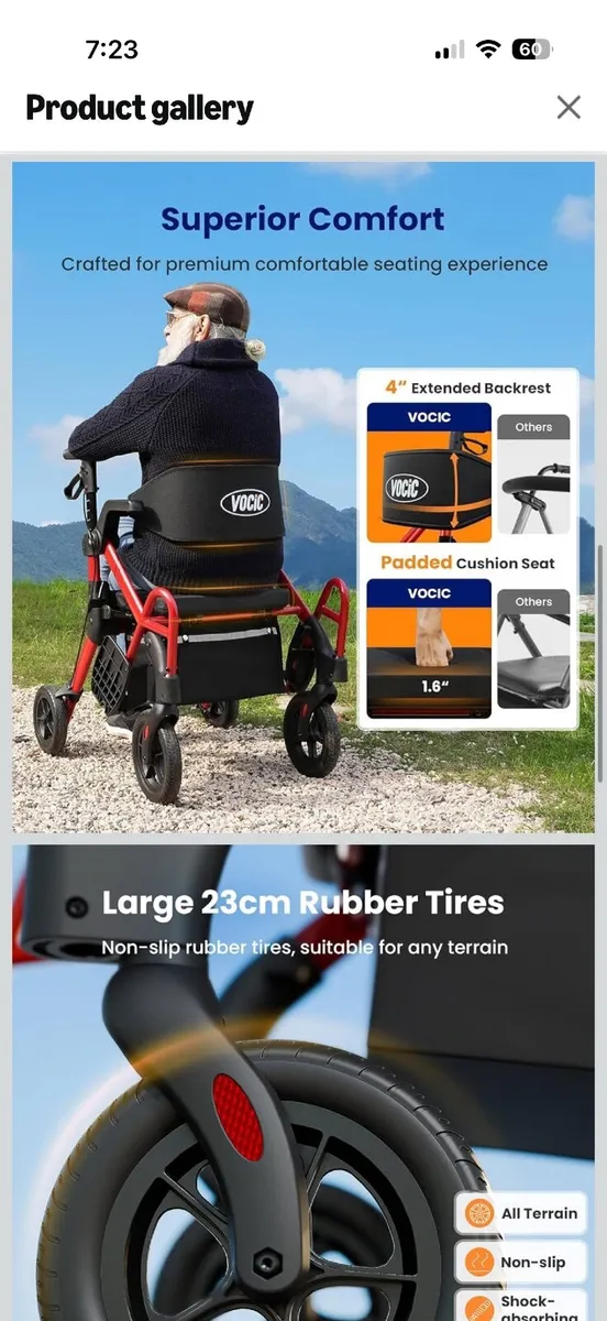Wheelchair / Walker 2 in 1 - Image 3