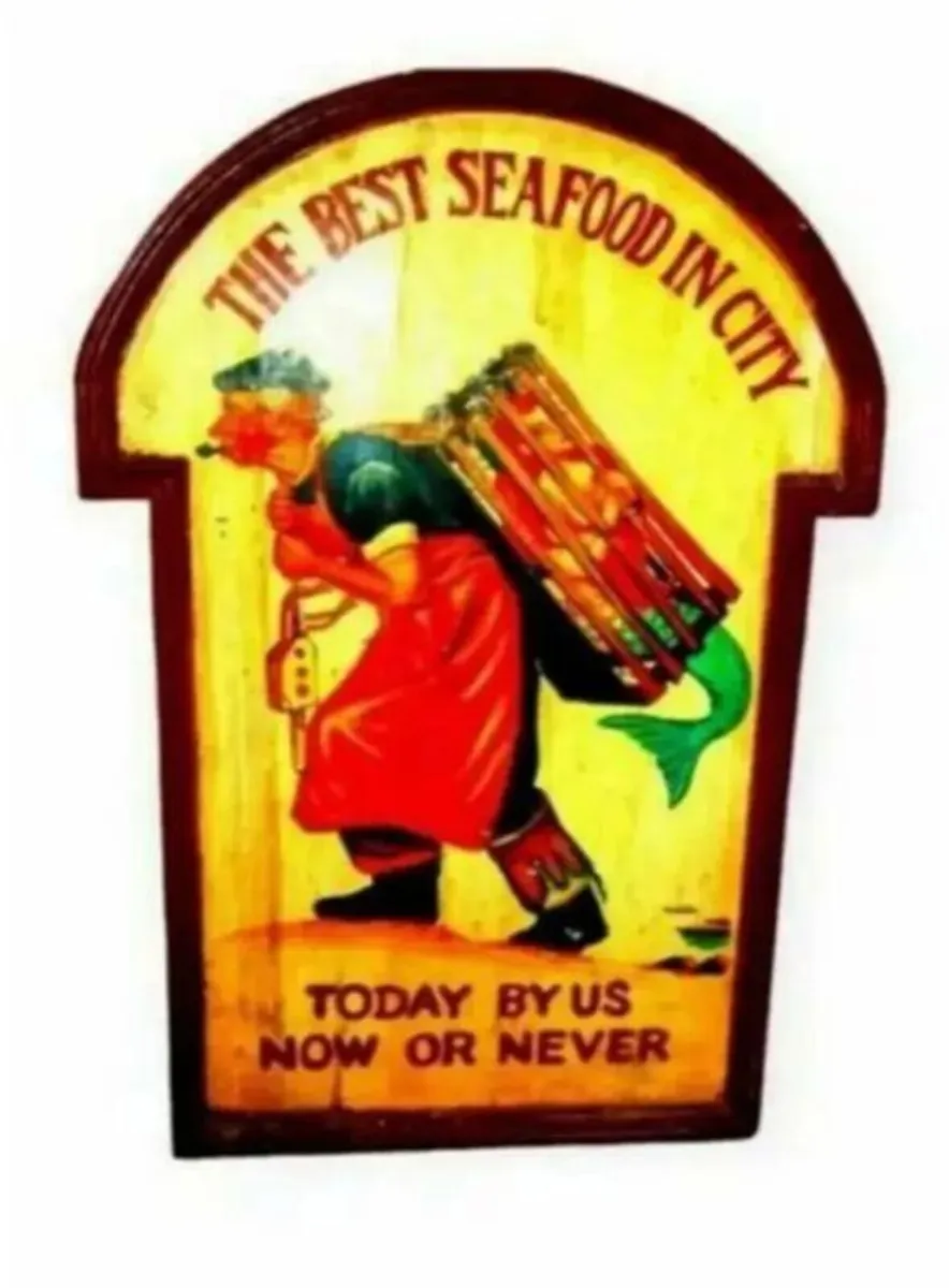 Large Vintage Wooden Sign - Image 4