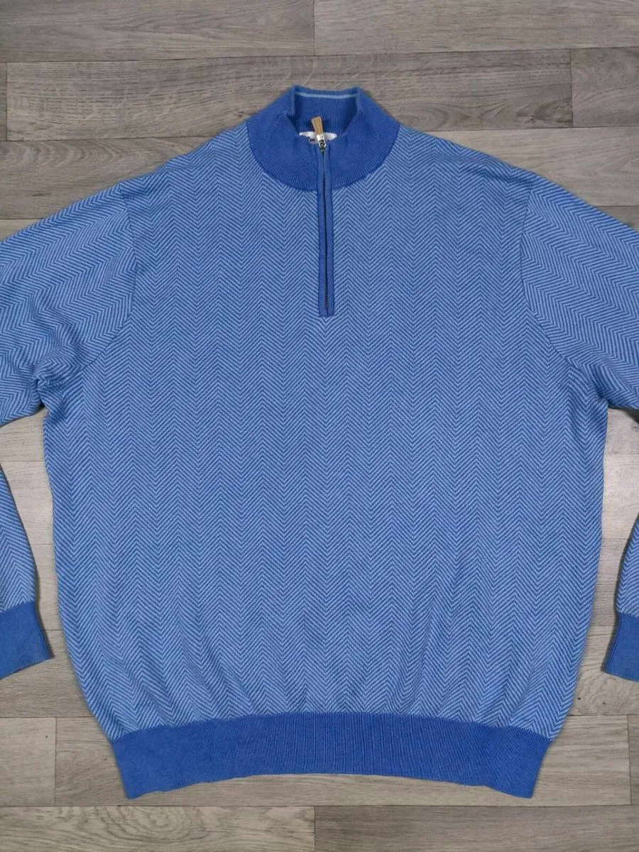 Peter Millar Silk & Cashmere Half Zip Golf Jumper - Image 2