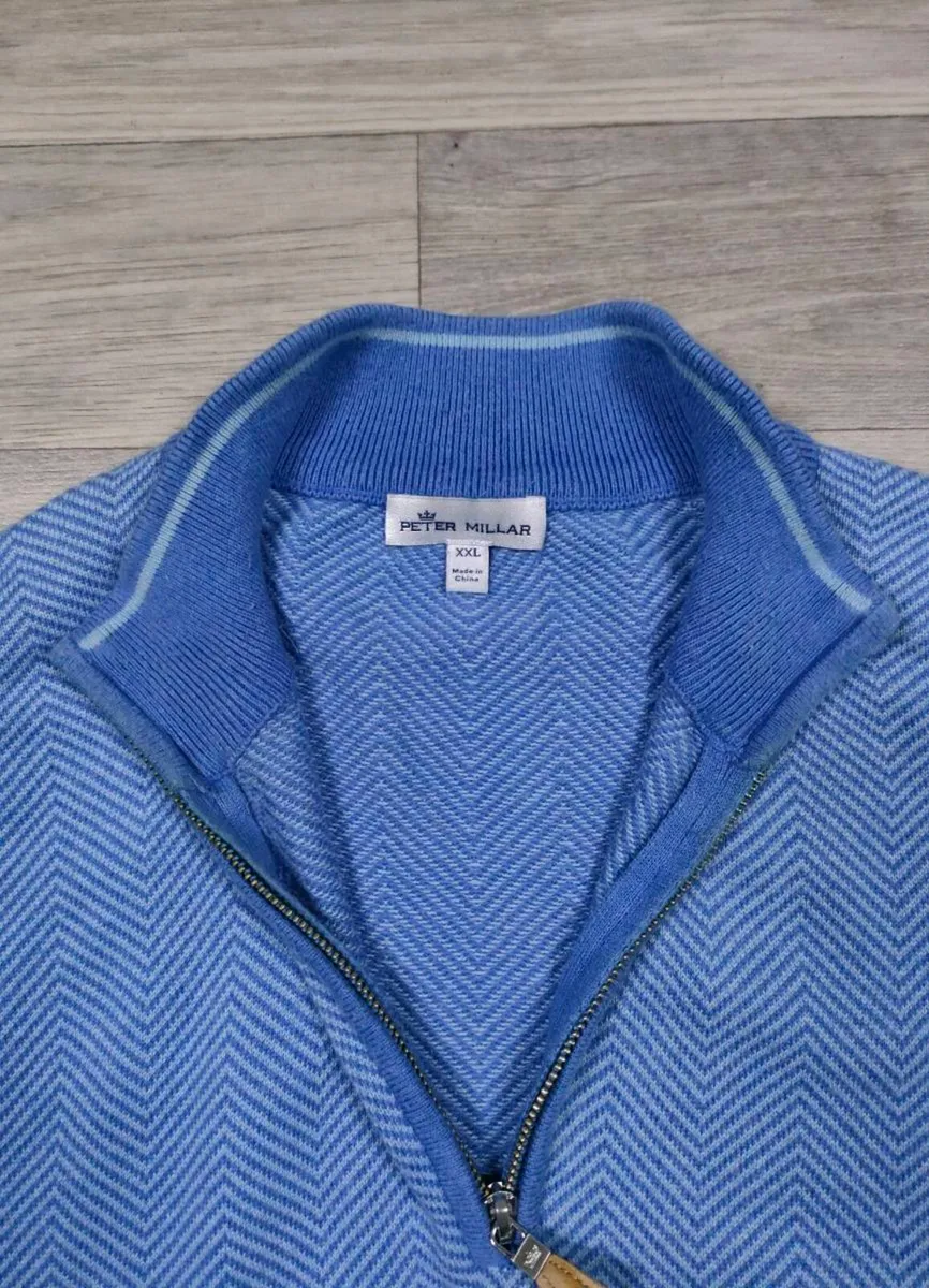 Peter Millar Silk & Cashmere Half Zip Golf Jumper - Image 3