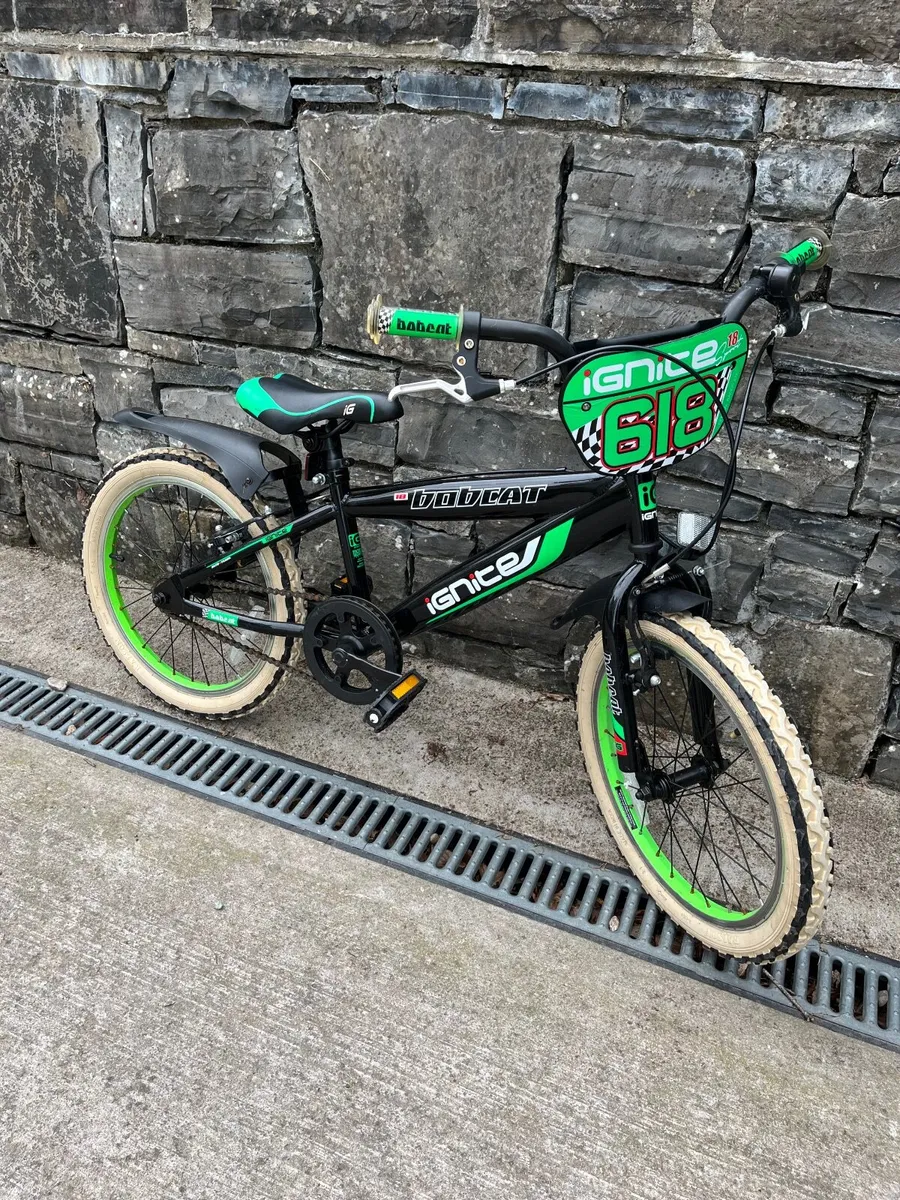 Kids Bike 18” Ignite Bobcat - Black/Green