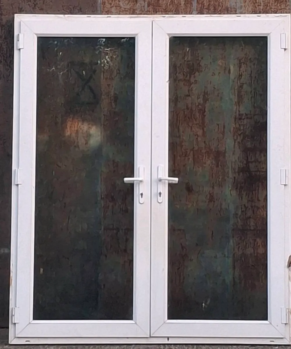 White pvc french door