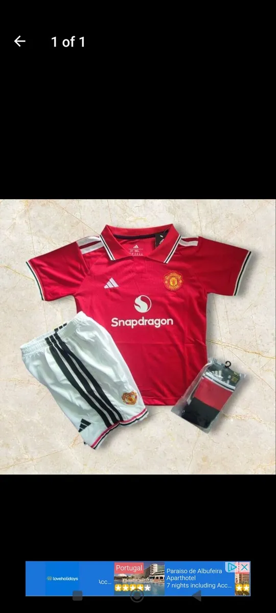 MAN UTD 26/27 ( HOME) FULL KIT, 6/7 TO 12/13 YRS