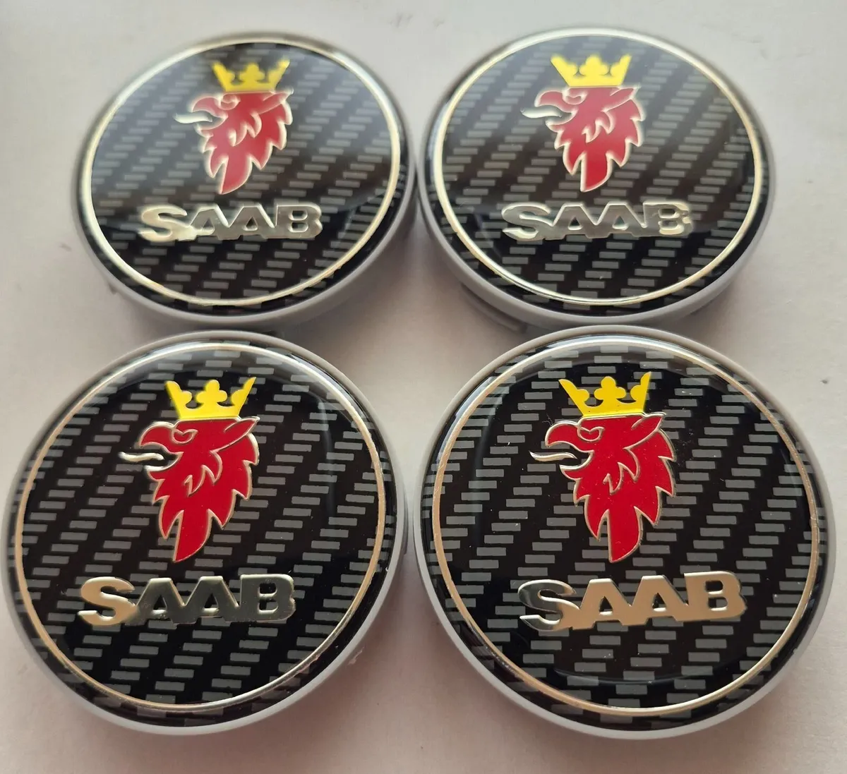 Saab carbon fibre caps - FREE POST - Image 1