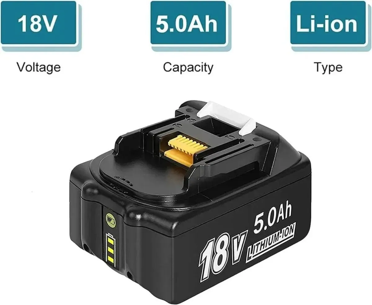 Power Tool Battery 18V 5.0Ah Li Ion Replacement - Image 2