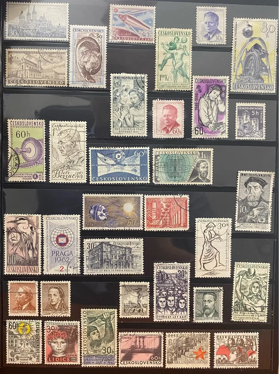 Czechoslovakian stamp lot - Image 1