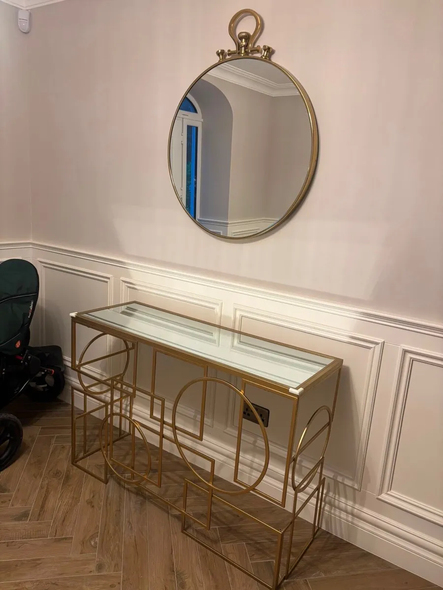 Console Table and Mirror - Image 1