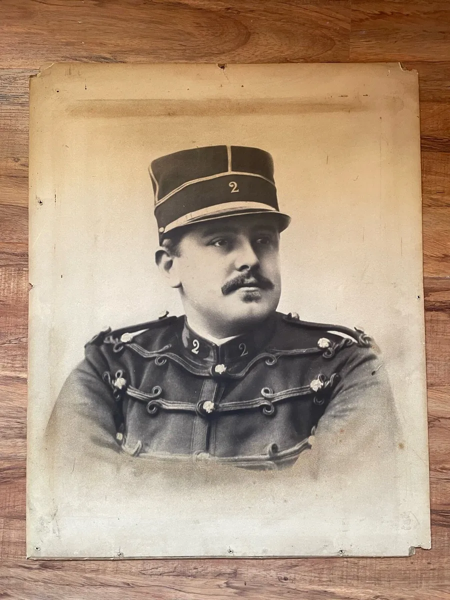 Framed 19th Century Photograph French Officer - Image 4