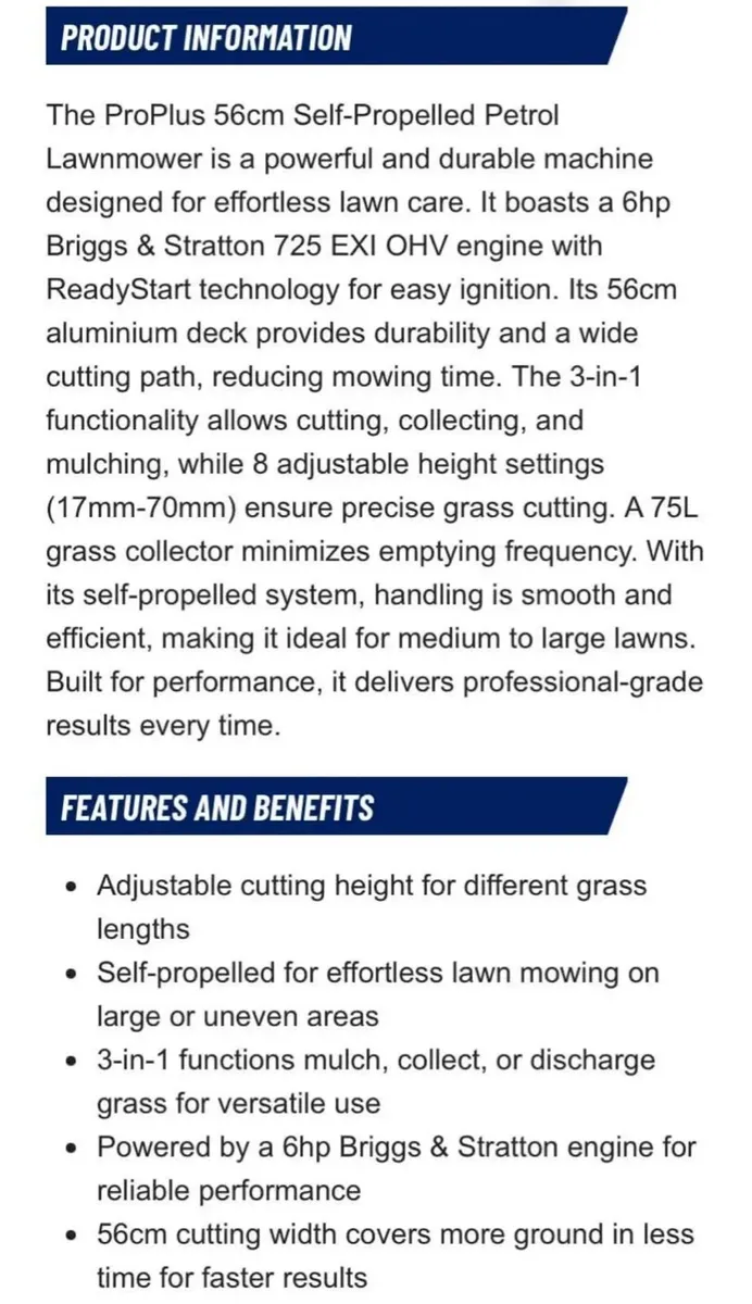 Pro Plus Lawn Mower - Image 3
